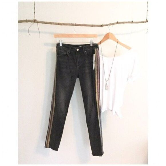 AQUA High Rise Skinny Jeans In Gray - Picture 1 of 5